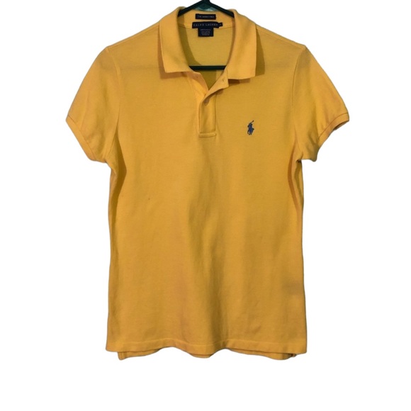 Ralph Lauren yellow boys polo button up collar - Picture 1 of 9